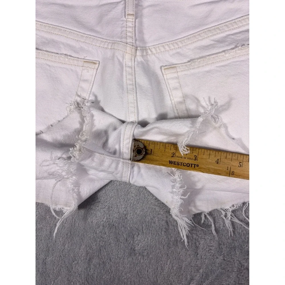Agolde Shorts Parker high Rise Womens Size 29 White Frayed Shorts